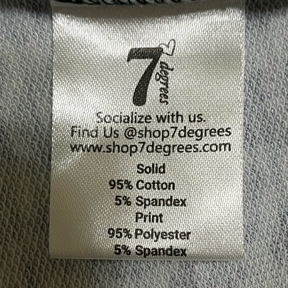 NWT 7 Degrees Blue Gray Leopard Print Women’s Zip Up Hoodie 1X NEW - Picture 5 of 7